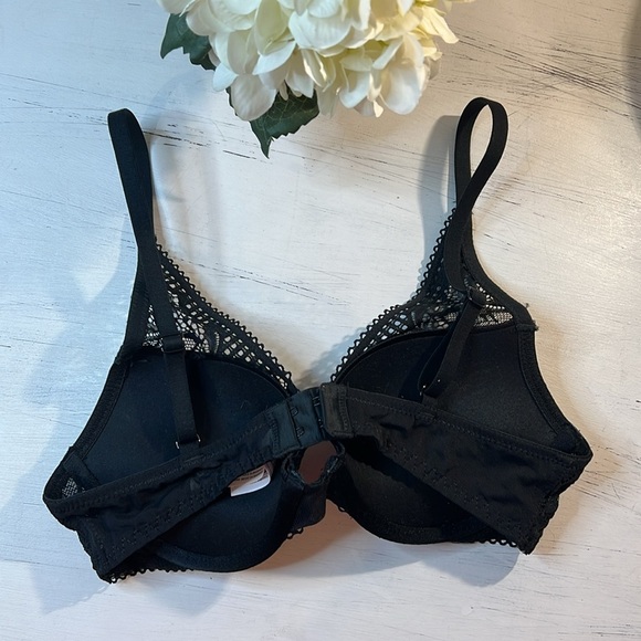 Auden Push Up Plunge Coverage, Underwire Bra, Color Black Lace, Size 32A, NWOT - Picture 4 of 6